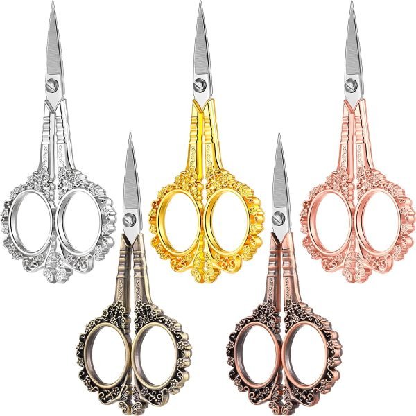 Vintage European Style Scissors (Stainless Steel) Flower Pattern