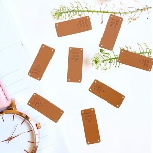 "Handmade with Love" Faux Leather Tags (10 per pack)