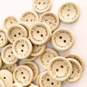 Wooden "Handmade" Buttons (10 buttons in a Pack)