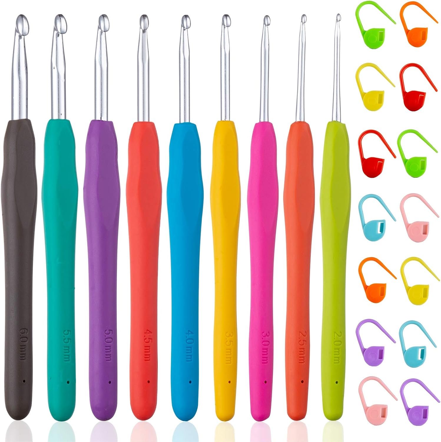 Ergonomic Handle Crochet Hooks (9Hooks)
