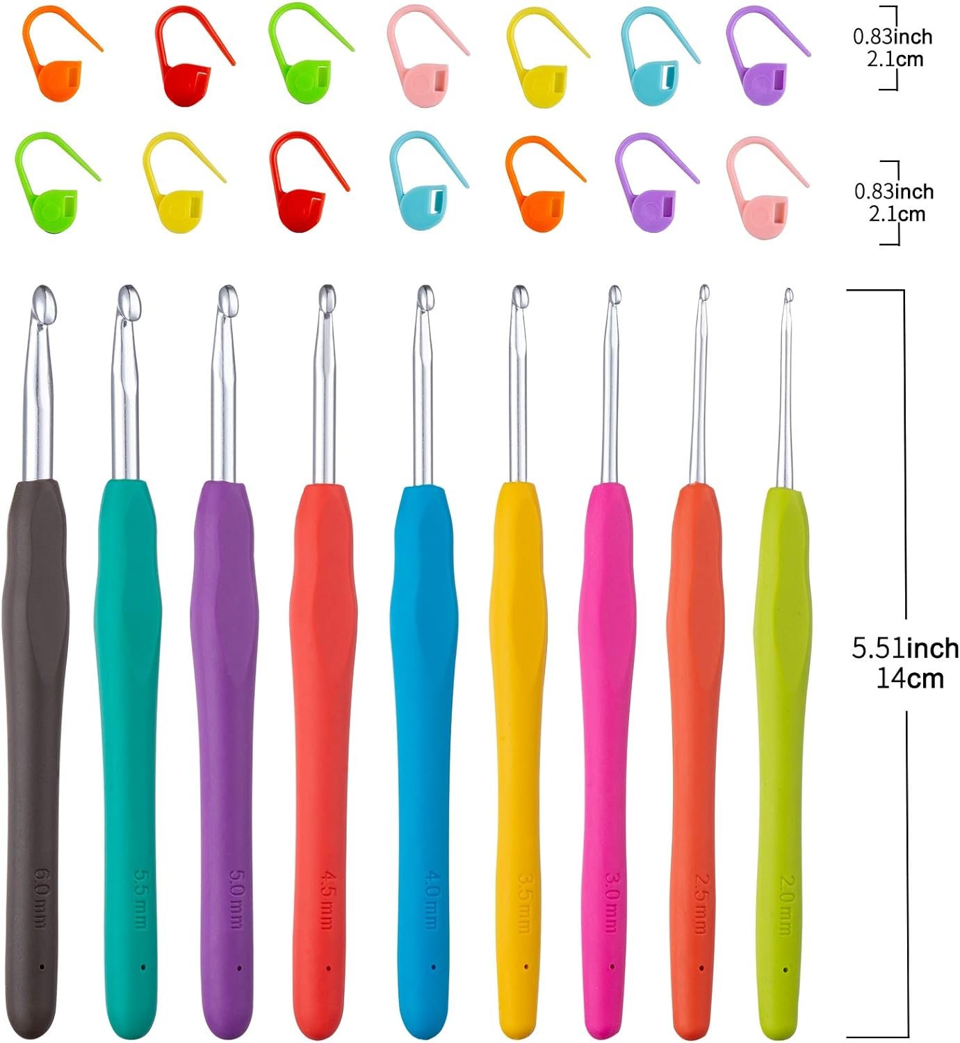 Ergonomic Handle Crochet Hooks (9Hooks) - Image 2
