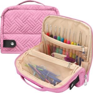 Crochet Hook Storage Case (Pink, Hooks not included)